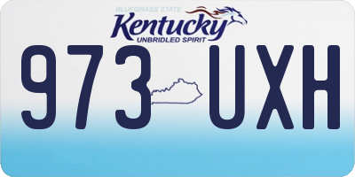 KY license plate 973UXH