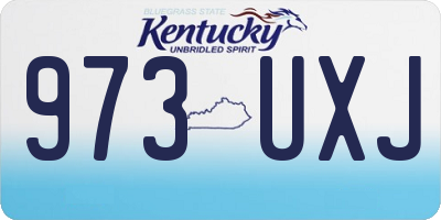 KY license plate 973UXJ