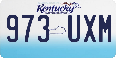 KY license plate 973UXM