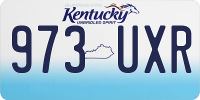 KY license plate 973UXR