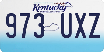 KY license plate 973UXZ