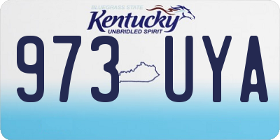 KY license plate 973UYA