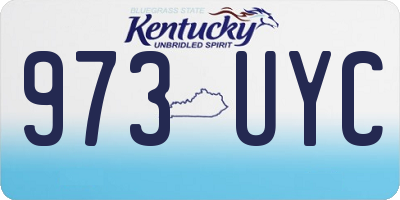 KY license plate 973UYC