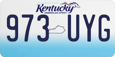 KY license plate 973UYG