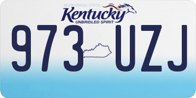 KY license plate 973UZJ