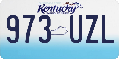 KY license plate 973UZL