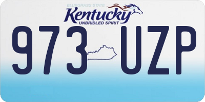 KY license plate 973UZP