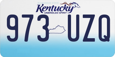 KY license plate 973UZQ