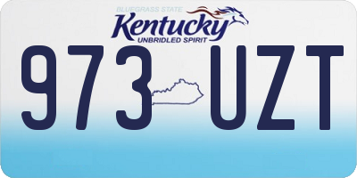 KY license plate 973UZT