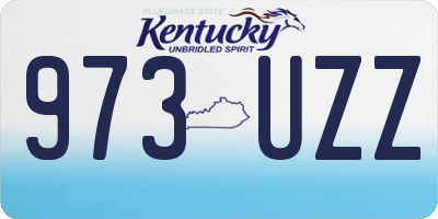 KY license plate 973UZZ