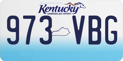 KY license plate 973VBG