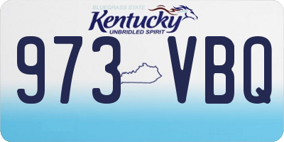 KY license plate 973VBQ