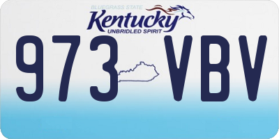 KY license plate 973VBV