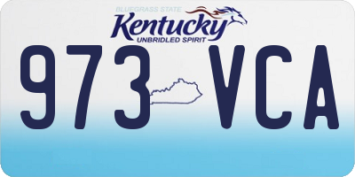 KY license plate 973VCA