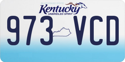 KY license plate 973VCD