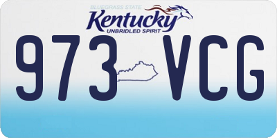 KY license plate 973VCG