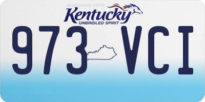 KY license plate 973VCI