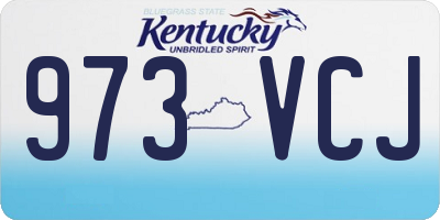 KY license plate 973VCJ