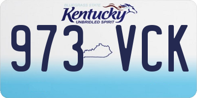 KY license plate 973VCK