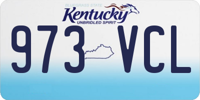 KY license plate 973VCL