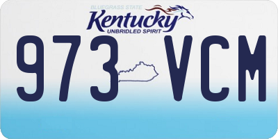 KY license plate 973VCM