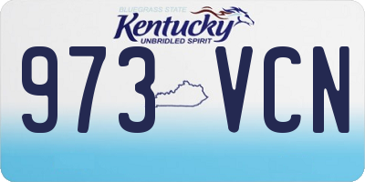 KY license plate 973VCN