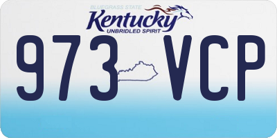 KY license plate 973VCP