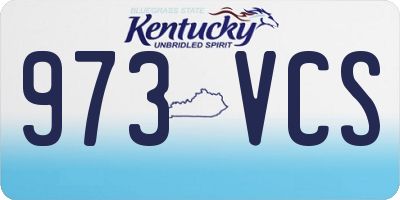 KY license plate 973VCS