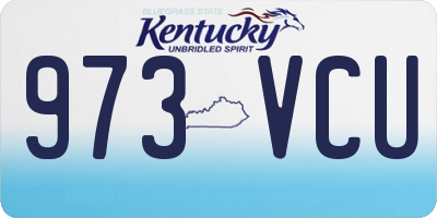 KY license plate 973VCU