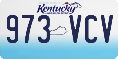 KY license plate 973VCV