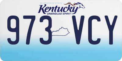 KY license plate 973VCY