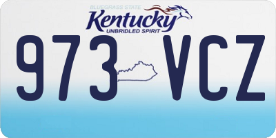 KY license plate 973VCZ
