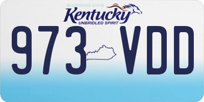 KY license plate 973VDD