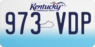 KY license plate 973VDP