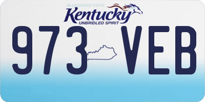 KY license plate 973VEB