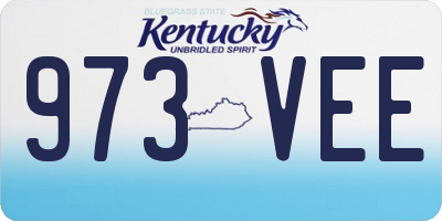 KY license plate 973VEE