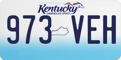 KY license plate 973VEH