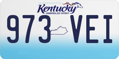 KY license plate 973VEI