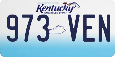 KY license plate 973VEN