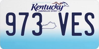 KY license plate 973VES