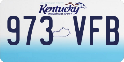 KY license plate 973VFB