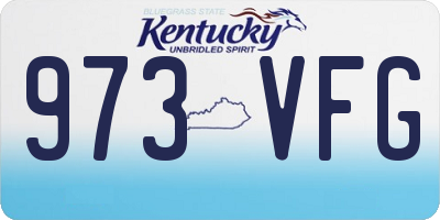 KY license plate 973VFG