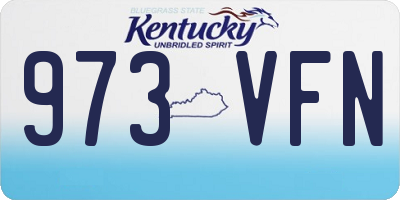 KY license plate 973VFN