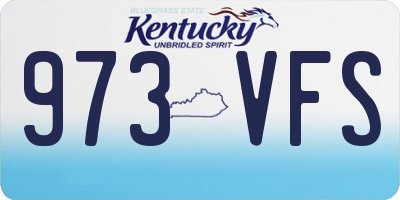 KY license plate 973VFS