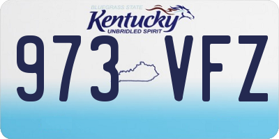 KY license plate 973VFZ