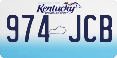 KY license plate 974JCB