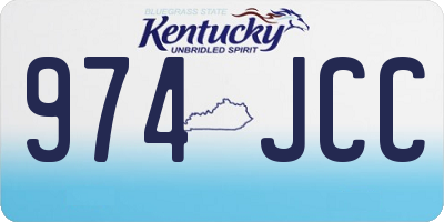 KY license plate 974JCC