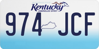 KY license plate 974JCF