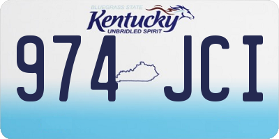 KY license plate 974JCI