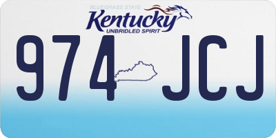 KY license plate 974JCJ